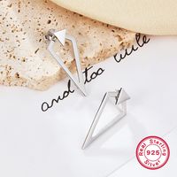 1 Pair Ig Style Retro Rock Triangle Plating Sterling Silver White Gold Plated Ear Studs main image 3