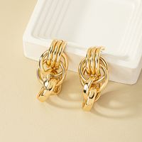 1 Pair French Style Simple Style Commute Round Plating Alloy Drop Earrings main image 1