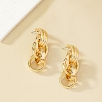 1 Pair French Style Simple Style Commute Round Plating Alloy Drop Earrings main image 5