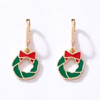 Christmas Tree Snowman Elk Santa Earrings sku image 4