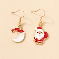 Christmas Tree Snowman Elk Santa Earrings sku image 7