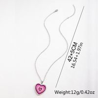 Retro Heart Shape Alloy Inlay Glass Women's Pendant Necklace main image 2