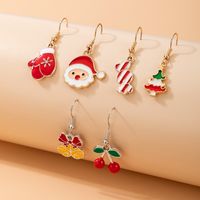 Christmas Tree Snowman Elk Santa Earrings sku image 27