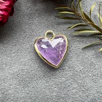 Novelty Heart Shape Natural Stone Wholesale Charms sku image 1