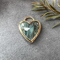 Novelty Heart Shape Natural Stone Wholesale Charms sku image 5