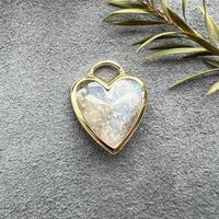 Novelty Heart Shape Natural Stone Wholesale Charms sku image 4