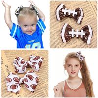 Casual Rugby Bow Knot Cloth Sequins Hair Clip main image 2