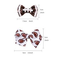 Casual Rugby Bow Knot Cloth Sequins Hair Clip main image 5