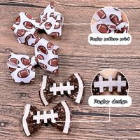 Casual Rugby Bow Knot Cloth Sequins Hair Clip main image 3