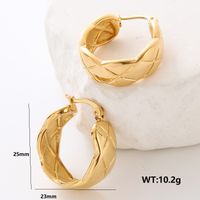 1 Pair Simple Style Solid Color Plating 304 Stainless Steel 18K Gold Plated Ear Studs main image 3