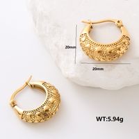 1 Pair Simple Style Solid Color Plating 304 Stainless Steel 18K Gold Plated Ear Studs sku image 2