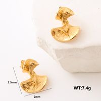 1 Pair Simple Style Commute Solid Color Plating 304 Stainless Steel 18K Gold Plated Ear Studs sku image 5