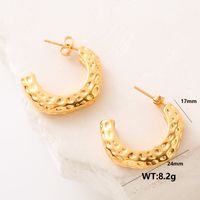 1 Pair Simple Style Solid Color Plating 304 Stainless Steel 18K Gold Plated Ear Studs sku image 4