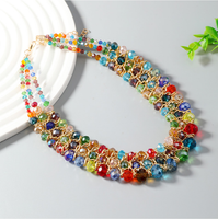 Vacation Colorful Alloy Glass Handmade Women's Layered Necklaces main image 2