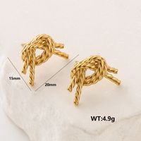 1 Pair Simple Style Classic Style Solid Color Plating 304 Stainless Steel 18K Gold Plated Ear Studs sku image 1