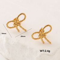 1 Pair Simple Style Classic Style Solid Color Plating 304 Stainless Steel 18K Gold Plated Ear Studs sku image 5