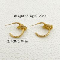 1 Pair Simple Style Commute Knot Plating 304 Stainless Steel 14K Gold Plated Ear Studs main image 2