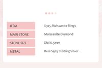 Simple Style Shiny Round Sterling Silver Gra Inlay Moissanite Rings main image 3