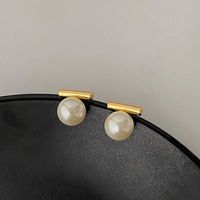 1 Pair Basic Round Plating Copper Gold Plated Ear Studs main image 3