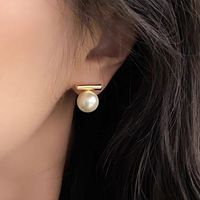 1 Pair Basic Round Plating Copper Gold Plated Ear Studs main image 4