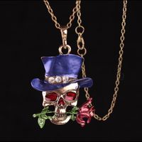 Punk Skull Alloy Women's Men's Pendant Necklace main image 4