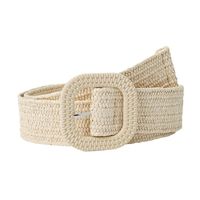 Sweet Simple Style Solid Color Pp Grass Plastic Women's Woven Belts main image 3
