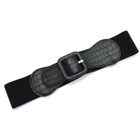 Elegant Solid Color Pu Leather Elastic Band Women's Corset Belts main image 5