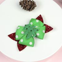 Cute Christmas Tree Snowflake Elk Ribbon Sequins Bowknot Hair Clip main image 4