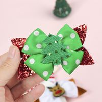 Cute Christmas Tree Snowflake Elk Ribbon Sequins Bowknot Hair Clip main image 2