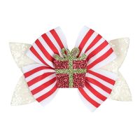 Cute Christmas Tree Snowflake Elk Ribbon Sequins Bowknot Hair Clip sku image 3