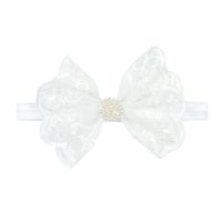 Simple Style Bow Knot Lace Rhinestone Pleated Inlaid Pearls Hair Band main image 5