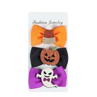 Estilo Étnico Patrón De Halloween Papá Noel Bandera Estadounidense Tela Lentejuelas Tejido De Punto Lazo Pinza Para El Cabello sku image 2