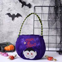Halloween Cartoon Style Pumpkin Letter Cat Cloth Outdoor Candy Bag sku image 4