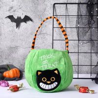 Halloween Cartoon Style Pumpkin Letter Cat Cloth Outdoor Candy Bag sku image 1