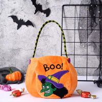 Halloween Cartoon Style Pumpkin Letter Cat Cloth Outdoor Candy Bag sku image 2