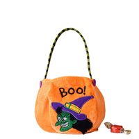 Halloween Cartoon Style Pumpkin Letter Cat Cloth Outdoor Candy Bag main image 4