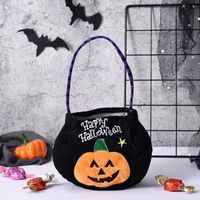 Halloween Cartoon Style Pumpkin Letter Cat Cloth Outdoor Candy Bag sku image 3