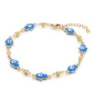 Hip-Hop Retro Eye Titanium Steel 18K Gold Plated Bracelets In Bulk sku image 16