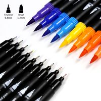 1 Set Solid Color Learning School Plastic Cartoon Style Vacation Art Hook Line Pen main image 1