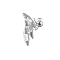 1 Piece Cute Sweet Heart Shape Rhombus Plating Inlay Stainless Steel Artificial Gemstones Ear Studs sku image 3
