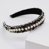 Fashion Simple Street Woven Large Beads Headband Nhwj131638 sku image 1