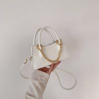Women's Pu Leather Solid Color Elegant Square Zipper Shoulder Bag Handbag Crossbody Bag main image 2