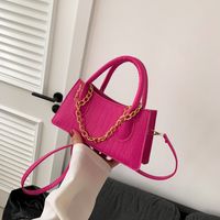 Women's Pu Leather Solid Color Elegant Square Zipper Shoulder Bag Handbag Crossbody Bag main image 6