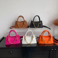 Women's Pu Leather Solid Color Elegant Square Zipper Shoulder Bag Handbag Crossbody Bag main image 1