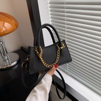 Women's Pu Leather Solid Color Elegant Square Zipper Shoulder Bag Handbag Crossbody Bag main image 3