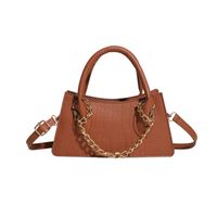 Women's Pu Leather Solid Color Elegant Square Zipper Shoulder Bag Handbag Crossbody Bag sku image 1