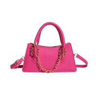 Mujeres Cuero Sintético Color Sólido Elegante Cuadrado Cremallera Bolsas De Hombro Bolso Bolso Bandolera sku image 2