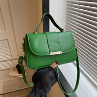 Women's Pu Leather Solid Color Elegant Classic Style Square Flip Cover Shoulder Bag Handbag Crossbody Bag main image 2