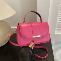 Women's Pu Leather Solid Color Elegant Classic Style Square Flip Cover Shoulder Bag Handbag Crossbody Bag main image 3