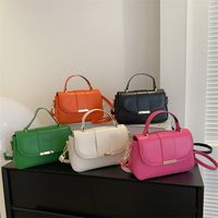 Women's Pu Leather Solid Color Elegant Classic Style Square Flip Cover Shoulder Bag Handbag Crossbody Bag main image 1